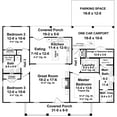 thumbnail image 2 of House Plan Gallery - HPG-1476 - 1,476 sq ft - 3 Bedroom - 2 Bath Small House Plans - Single Story Printed Blueprints - Simple to Build (5 Printed Sets), 2 of 3