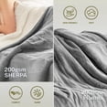 thumbnail image 3 of Heat Blanket \uDx\uD Throw Soft Flannel & Sherpa Reversible Electric Blanket with Heat Settings Timer Setting and Hours Auto-Shut Off, 3 of 7