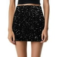 thumbnail image 2 of Landzoo Women's Sequin Skirt High Waisted Glitter Sparkly Bodycon Mini Skirt Comfortable Casual Women's Skirt, 2 of 7