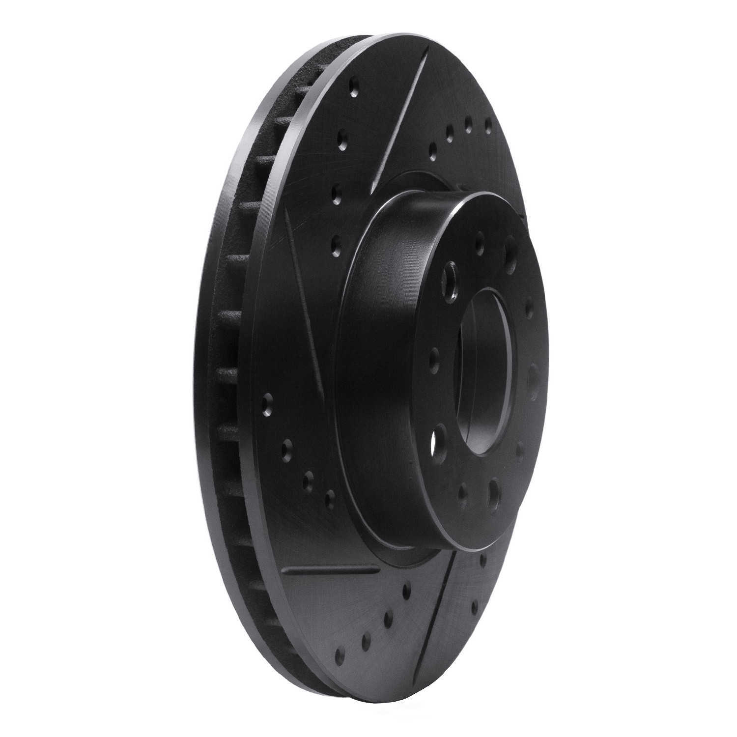 Dynamic Friction Company 633-27015L DFC Brake Rotor - Drilled And Slotted - Black