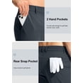 thumbnail image 4 of Pantalones de golf Pudolla para hombre, elásticos, color gris, 38 W x 34 L, 4 of 7