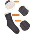 thumbnail image 3 of 2 Pairs Women's Warm Slipper Socks Christmas Fuzzy Socks Fleece-lined Non Slip Slipper Socks, 3 of 7