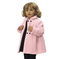 thumbnail image 3 of Mercatoo Kids Baby Girls Coat Jacket Warm Jacket Winter Simple 𝐁reasted Trench Coat Outwear Wool Blend Coat for 1T to 6T, 3 of 6