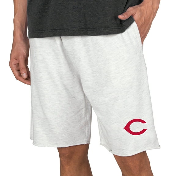 Men's Concepts Sport Oatmeal Cincinnati Reds Mainstream Terry Tri-Blend Shorts
