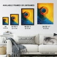 thumbnail image 3 of Artery8 Concentric Circles Yellow Orange Blue Abstract For Living Room Extra Large XL Wall Art Poster Print, 3 of 5