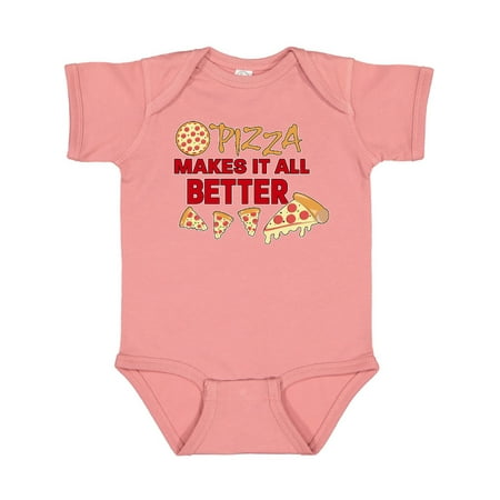 

Inktastic Pizza Makes It All Better Gift Baby Boy or Baby Girl Bodysuit