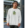 thumbnail image 2 of Lime And Cerulean Parrots Ii. Sweatshirt Men -John Gould Designs, Male XX-Large, 2 of 4
