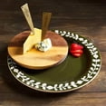 thumbnail image 2 of Mud Pie 4 Piece Cheese Serving Set with Stoneware Plate, Wood Board and Cheese Markers, 2 of 2