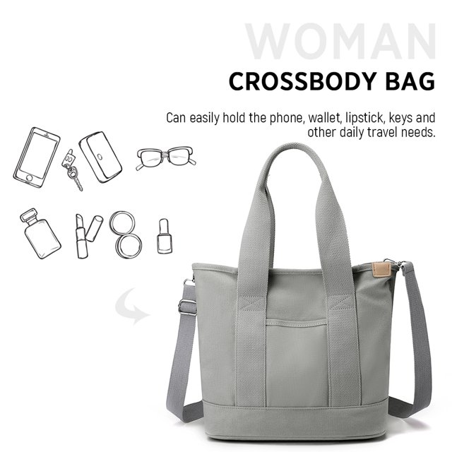 Bolsa de viaje de lona grande informal Cremallera portátil de gran capacidad para ir de compras Ndcxsfigh Para Estrenar