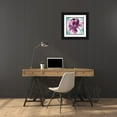 thumbnail image 3 of Jensen, Asia 26x26 Black Ornate Wood Framed with Double Matting Museum Art Print Titled - Tye Dye Floral II, 3 of 4