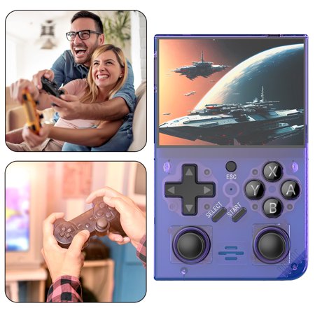 KGOTA R35 Plus Handheld Video Game Console Linux System 3.5 Inch IPS Screen Portable Handheld Video Player 640x480 10000+ Games Gift for Boys Girls
