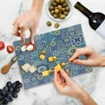 thumbnail image 5 of Blue Cutting Board, Rich Pattern of Moroccan Tiles Patchwork Style Pattern Oriental, Decorative Tempered Glass Cutting and Serving Board, Small Size, Multicolor, by Ambesonne, 5 of 5