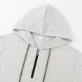thumbnail image 5 of Gamivast Pullover Hoodie for Men Quarter Zip Hooded Sweatshirt Soft Lightweight Long Sleeve Tops with Drawstring Casual Athletic Shirts for Workout Daily Wear Lounge White XXL, 5 of 7