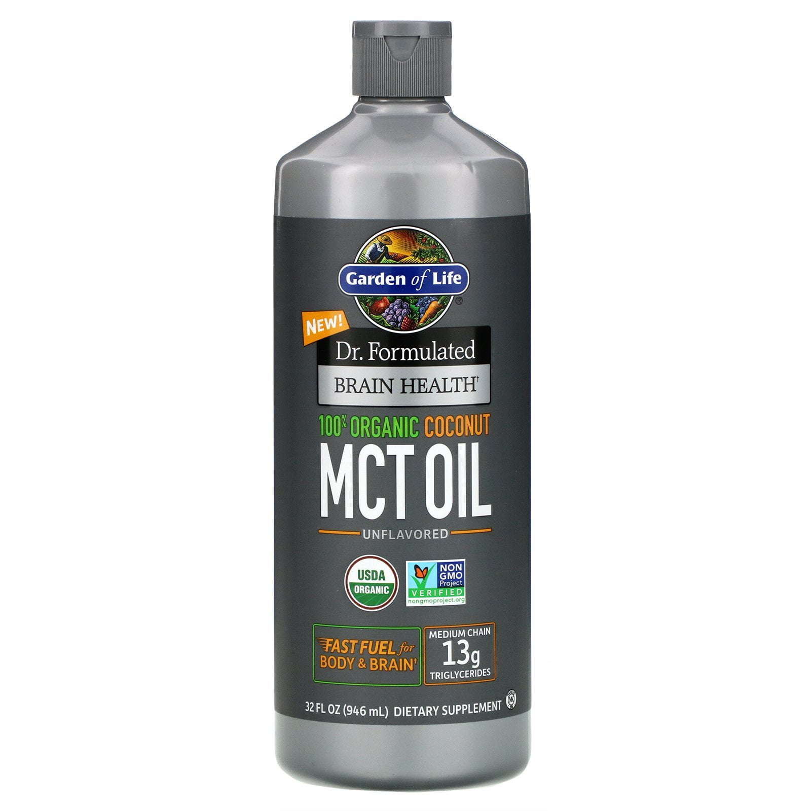 Garden of Life Dr. Formulated Brain Health, 100 Organic Coconut MCT