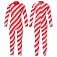 thumbnail image 2 of iiniim Girls Christmas Jumpsuit Long Sleeve Striped Gymnastic Unitard Bodysuit Red 10, 2 of 7