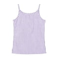 thumbnail image 6 of Eltusu Girls Tank Tops, Breathable Summer Crewneck Striped Sleeveless T-Shirts Purple Size 6 T, 6 of 8