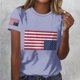 thumbnail image 2 of Tops de Cuello Redondo para las Mujeres de Manga Corta Impresa Casual, Camiseta de Moda para Uso Diario Y de Fiesta, 2 of 5