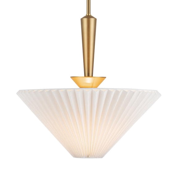 Alora Lighting Pd497016 Bridgette 16" Wide Pendant - Brushed Gold / Folded White