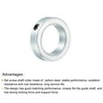 thumbnail image 4 of Uxcell Shaft Collar, 7/8" Bore Zinc Plated Carbon Steel Set Screw Clamping Collars Silver Tone 4 Pack, 4 of 4