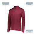thumbnail image 1 of Attain Wicking 1/4 Zip Pullover L Maroon, 1 of 6
