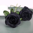 thumbnail image 7 of Morttic 12Pcs Roses Artificial Flowers Realistic Single Stem Flowers Silk Rose Bouquet for Wedding Party Office Home Decor (Black), 7 of 7