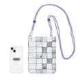 thumbnail image 6 of Multi-Color Cross-Body Handbag 8.27×5.91in Waterproof, Scratch-Resistant And Odor-Free Detachable Shoulder Strap Silver Checked Hand-Drawn Sketch_3, 6 of 8