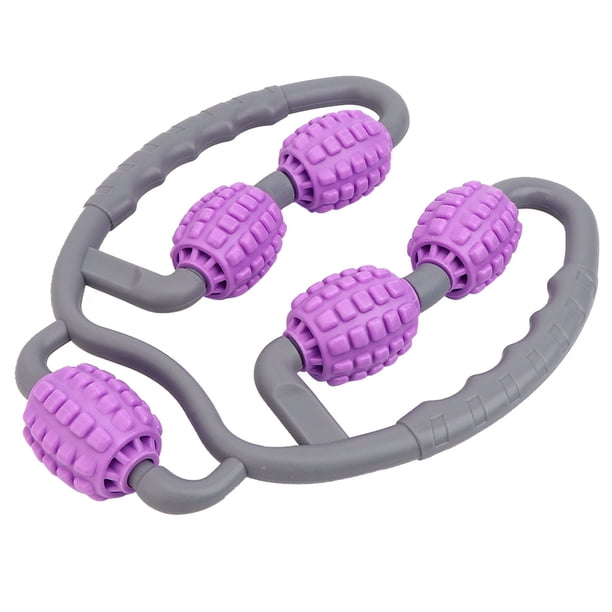 EeaseMX Masajeador de piernas multifunción para yoga, rodillo para relajar los músculos de las piernas, palo de masaje para piernas, pinza para fitness, rodillo de masaje (morado)