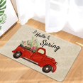 thumbnail image 2 of Spring Door Mat 30 X 17 Inch Hello Spring Red Truck with Flowers Doormat Indoor Outdoor Entrance Floor Mat Non Slip Spring Decor Rubber Mats, 2 of 6