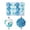 Blue, variant on Dvumao 2.4 in Sequin Foam Christmas Bauble 12 Pack, Sparkling Hanging Ornament Set for Tree