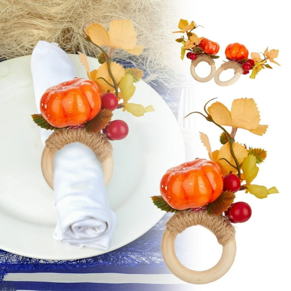 Fall Halloween Napkin Rings Set of 3 Bat Pumpkin Maple Leaf Handmade Natural Napkin Holder Rings Spooky Serviette Buckle Party Supplies for Halloween Dinning Halloween Napkin Rings Sets
