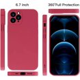 thumbnail image 2 of ORUYROP iPhone 12 Pro Max Case Compatible with iPhone 12 Pro Max Matte Silicone Gel Cover with Full Body Protection Anti-Scratch Shockproof Case Berry Red 6.7 inch, 2 of 7