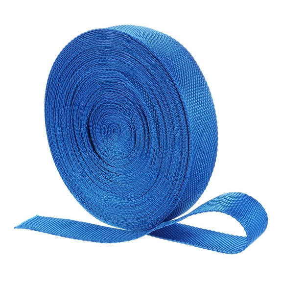 Nylon Webbing Strap, 22 Yards x 1-1/4" Polypropylene Flat Webbing Strap for Repairing DIY Crafting (Blue)