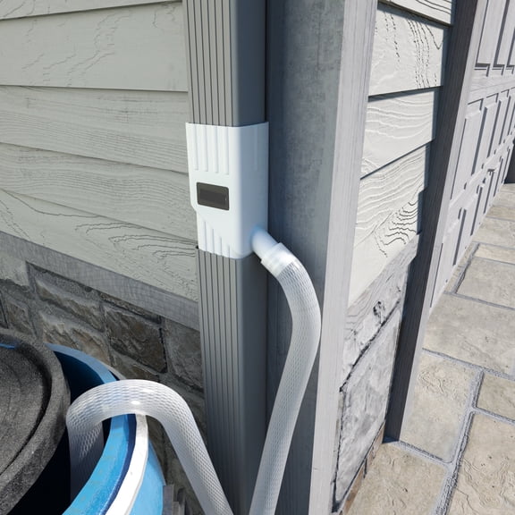 Rainwater Collection System - Rainwater Collection Barrel Fits 2x3 Downspout, PVC Water Collection System, Rain Barrel Diverter Kit