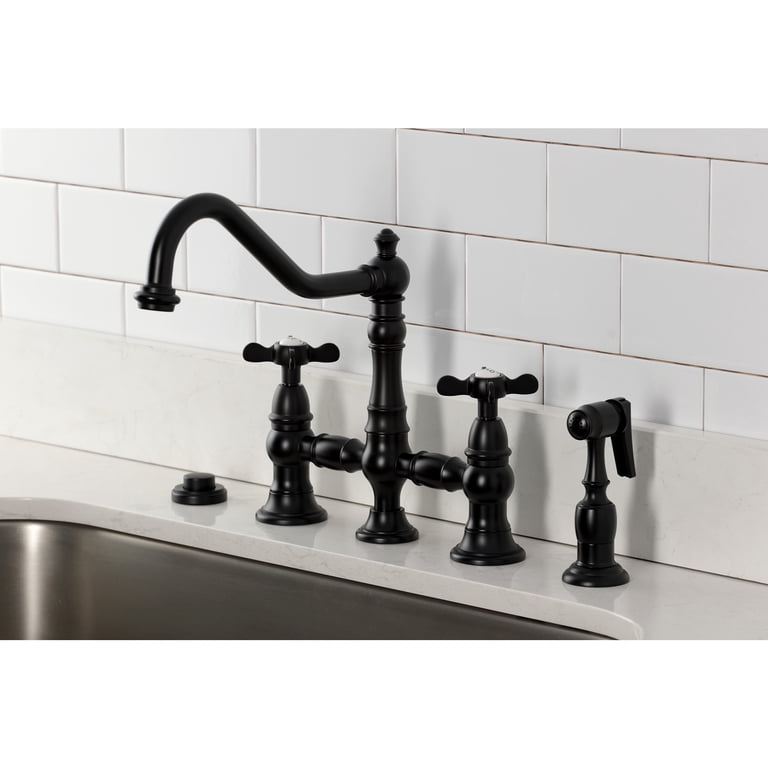 Kingston Brass KS3270BEXBS Essex Two-Handle 4-Hole Deck Mount