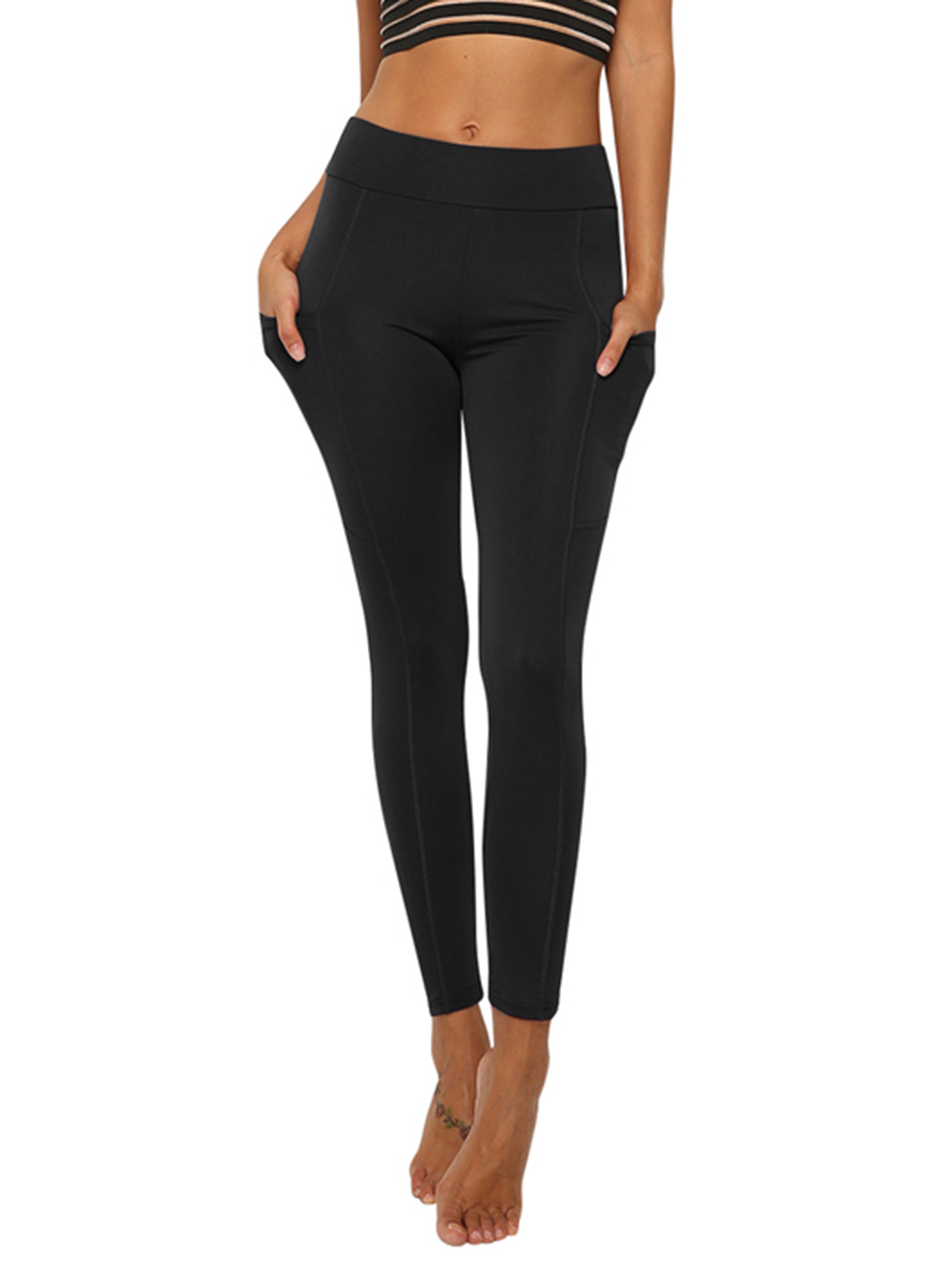 1-2 Pack Yoga Pants for Women with Side 