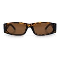 thumbnail image 3 of Classy Mod Narrow Rectangle Sport Plastic Dad Fashion Retro Sunglasses Tortoise - Brown, 3 of 8
