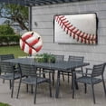 thumbnail image 6 of Outdoor TV Cover 68x42x4.5in, USA Baseball Red Needle Stripe Weatherproof TV Screen Protector with Zipper, Sports White Back Outside Television Cover Fits Up to 70-75", 6 of 9