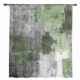 thumbnail image 2 of Sage Green Grey Semi Sheer Curtains Drapes for Living Room,Bedroom,French Doors Window 84 Inches Long,Modern Oil Painted Abstract Art Aesthetics Rod Pocket Chiffon Curtain Drapery Voile Drape Panel, 2 of 6