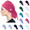 Hot Pink, variant on Scrub Caps With Buttons Women Mens Beanies Cap with Buttons and for Hat Scrub with Sweatband Bouffant Print Caps Beret Hats for Women