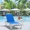 Blue, variant on Domi Outdoor Living Chaise Lounge Chair Aluminum Adjustable Pool Lounge Chair,With All-Weather Textilene for Deck, Lawn, Backyard (1 Blue Chair)