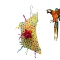 thumbnail image 2 of 1pc Parrot mordiendo tiras de papel de juguete masticando bolos de bambú de juguete accesorios para colgar jaulas para pájaros mascotas, 2 of 5