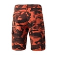 thumbnail image 4 of Zimjoy Men's Camouflage Ripstop Quick Dry Tactical Shorts Multi Zipper Pocket Knee Length Outdoor Hiking Fishing Utility Work Cargo Shorts Red L, 4 of 7