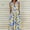 *A-Yellow, variant on U Women's Boho Floral Print Sleeveless V Neck Maxi Dress,Casual Loose Fit Flowy Beach Vacation Sundress with Pockets N-Army Green,Women's Plus XXXXL