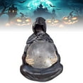 thumbnail image 5 of YSGFHGJW Halloween Gothic Statue, LED Glowing Crystal Sculpture with Floating Bats, Mysterious Resin Horror Bookshelf Decor for Indoor Display, 5 of 8