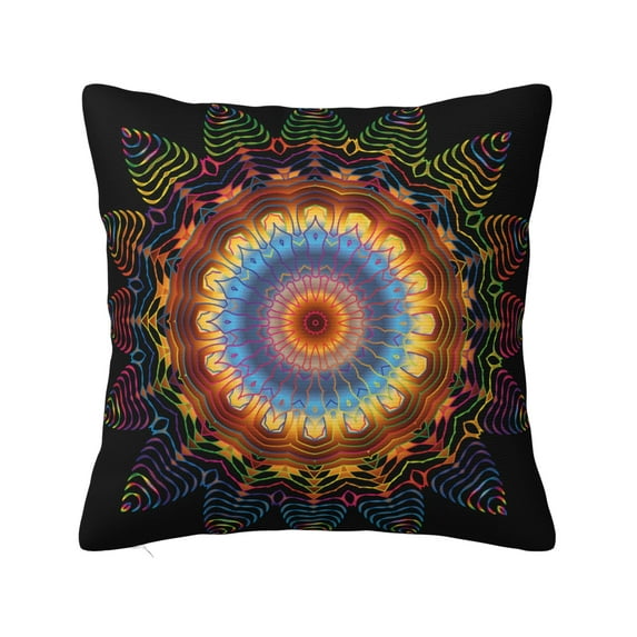 ZICANCN Colorful Prismatic Decorative Throw Pillow Covers, Bed Couch Sofa Decorative Knit Pillow Covers for Living Room Farmhouse 16"x16"
