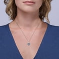 thumbnail image 3 of AVORA 925 Sterling Silver  Multi-color Crystal Heart Pendant Necklace with 18" Chain, 3 of 5