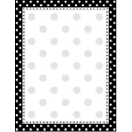 Decorative Computer Paper - Barker Creek 8.5 x 11 in. Dot Design Decorative Computer Paper, 50 Sheets Of High Quality, Black And White, Pack - 50