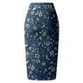 thumbnail image 4 of Gubotare Long Skirt Women's Boho Leopard Print Skirt Pleated A-Line Swing Midi Skirts,Dark Blue L, 4 of 5