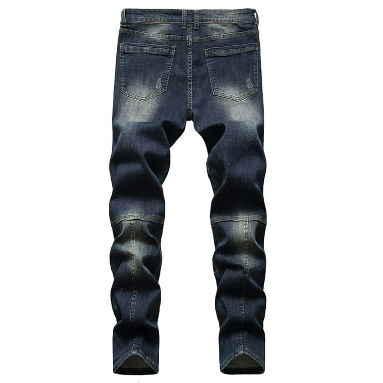 Jeans Skinny Pants Denim for Long Fashion Ripped Jeans Men Casual Jeans Biker Slim Distressed Fit
