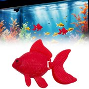 Red Plastic Aquarium Fish Ornament, Aquarium Fishes Plastic Fish Realistic Artificial Moving Floating Colorful Fish Decoration Ornament for Aquarium Fish Tank